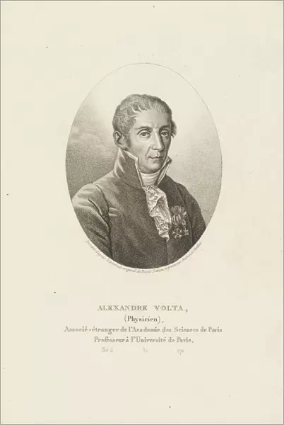 Portrait of Alessandro Volta (1745-1827), ca 1820. Creator: Tardieu, Ambroise (1788-1841)