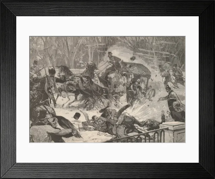 Framed Print : The Assassination of Alexander II on 13 March 1881. From Le Monde Illustre, 1881 Framed Print : The Assassination of Alexander II on 13 March 1881. From Le Monde Illustre, 1881
