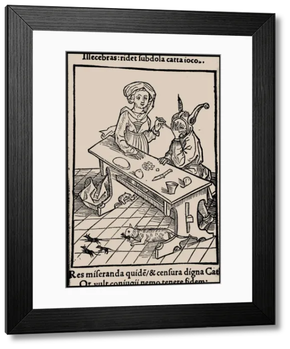 Framed Print : Illustration to the book Ship of Fools by Sebastian Brant, 1497. Creator: Anonymous Framed Print : Illustration to the book Ship of Fools by Sebastian Brant, 1497. Creator: Anonymous