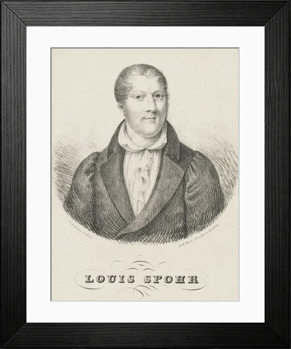 Framed Print : Portrait of Louis Spohr (1784-1859), c. 1830-1840. Creator: Fricke, Friedrich August (1784-1858) Framed Print : Portrait of Louis Spohr (1784-1859), c. 1830-1840. Creator: Fricke, Friedrich August (1784-1858)