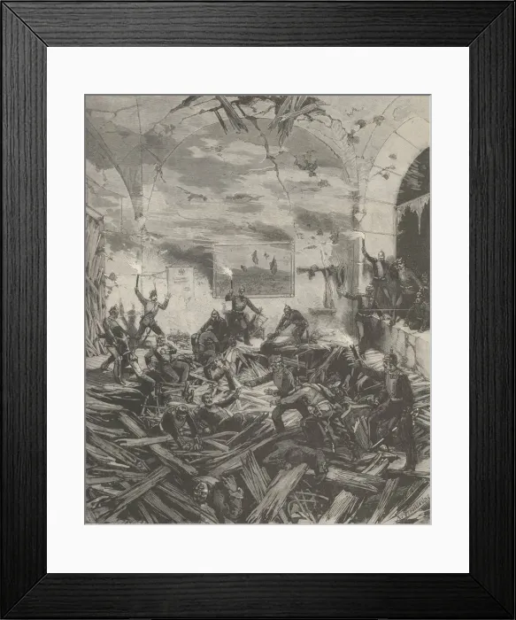 Framed Print : The Winter Palace after the explosion, evening of February 17, 1880. Creator: De Haenen Framed Print : The Winter Palace after the explosion, evening of February 17, 1880. Creator: De Haenen