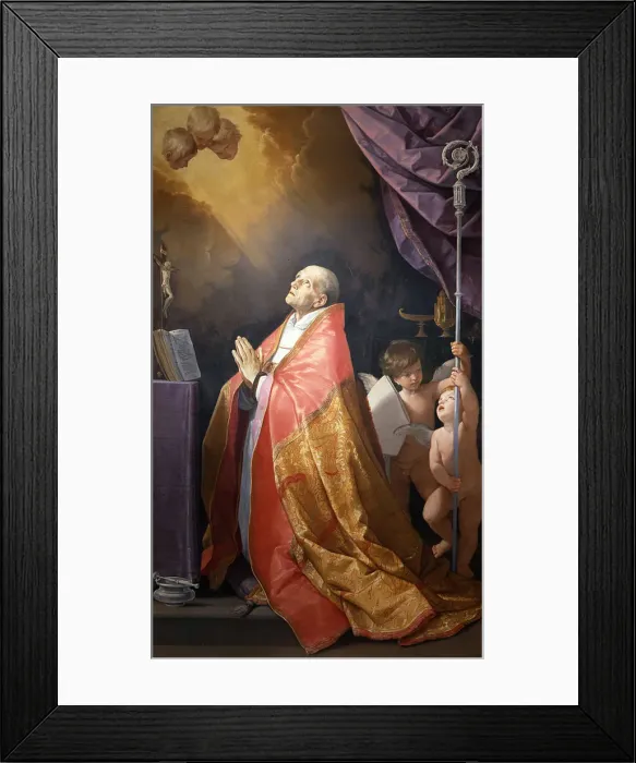 Framed Print : Saint Andrea Corsini, c. 1629-1630. Creator: Reni, Guido (1575-1642) Framed Print : Saint Andrea Corsini, c. 1629-1630. Creator: Reni, Guido (1575-1642)