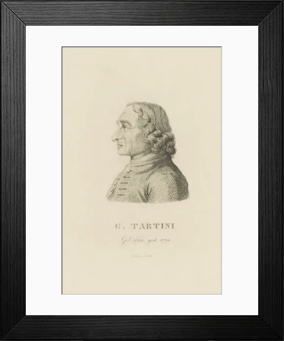 Framed Print : Portrait of the violinist and composer Giuseppe Tartini (1692-1770), 1815. Creator: Riedel Framed Print : Portrait of the violinist and composer Giuseppe Tartini (1692-1770), 1815. Creator: Riedel