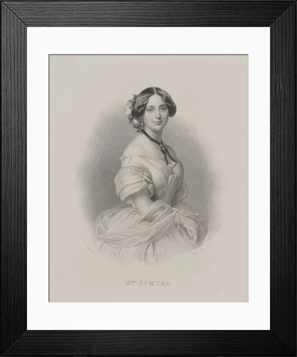 Framed Print : Portrait of the opera singer Henriette Sontag (1806-1854), c. 1850. Creator: Winterhalter Framed Print : Portrait of the opera singer Henriette Sontag (1806-1854), c. 1850. Creator: Winterhalter