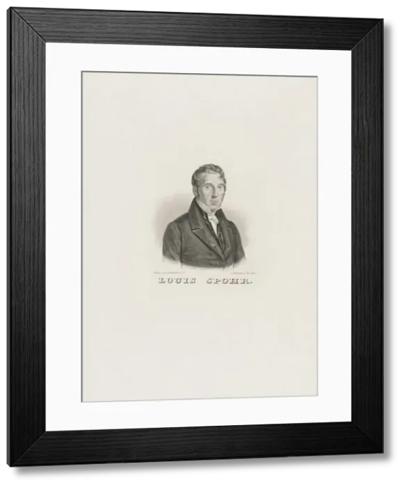 Framed Print : Portrait of Louis Spohr (1784-1859), c. 1830-1840. Creator: Anonymous Framed Print : Portrait of Louis Spohr (1784-1859), c. 1830-1840. Creator: Anonymous