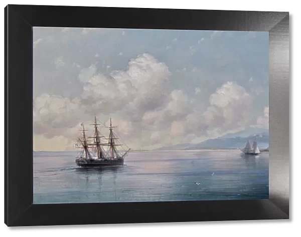Ship off the Crimean Coast, 1881. Creator: Aivazovsky, Ivan Konstantinovich (1817-1900)