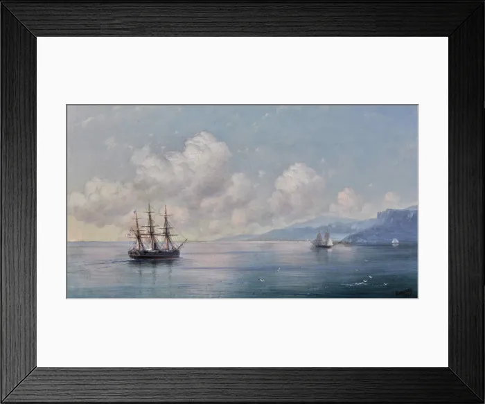 Framed Print : Ship off the Crimean Coast, 1881. Creator: Aivazovsky, Ivan Konstantinovich (1817-1900) Framed Print : Ship off the Crimean Coast, 1881. Creator: Aivazovsky, Ivan Konstantinovich (1817-1900)