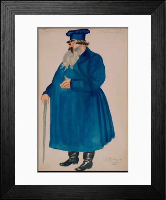 Framed Print : Merchant Dikoy. Costume design for the play The Storm by A. Ostrovsky, 1920. Creator: Kustodiev Framed Print : Merchant Dikoy. Costume design for the play The Storm by A. Ostrovsky, 1920. Creator: Kustodiev