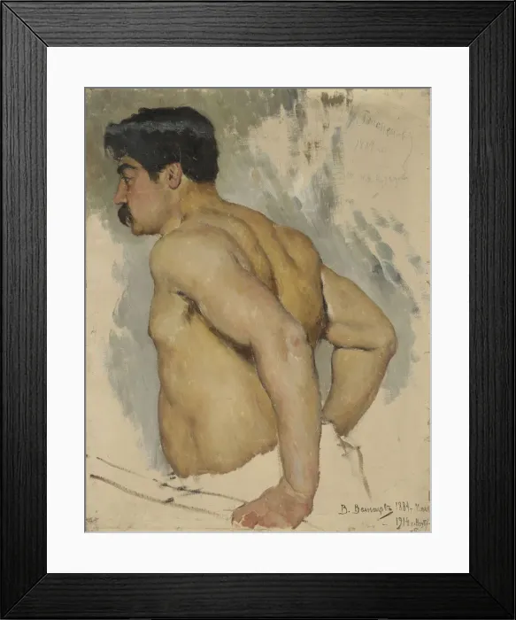 Framed Print : Portrait of the artist Nikolai Kuznetsov (1850-1929), 1884 Framed Print : Portrait of the artist Nikolai Kuznetsov (1850-1929), 1884