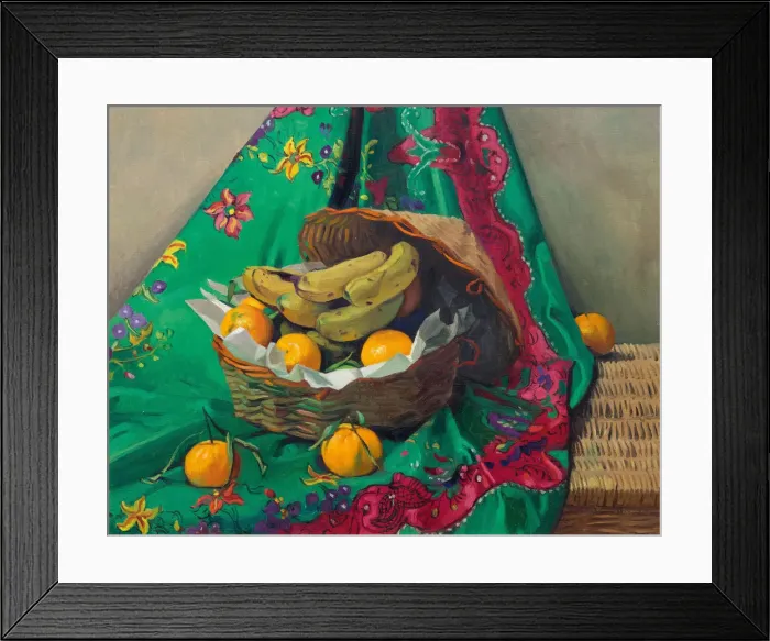 Framed Print : Basket of tangerines and bananas, 1923. Creator: Vallotton, Felix Edouard (1865-1925) Framed Print : Basket of tangerines and bananas, 1923. Creator: Vallotton, Felix Edouard (1865-1925)