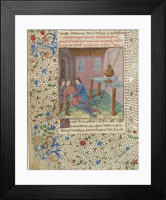 Framed Print : Compilation arthurienne de Micheau Gonnot, 1470. Creator: D Espinques, Evrard Framed Print : Compilation arthurienne de Micheau Gonnot, 1470. Creator: D Espinques, Evrard