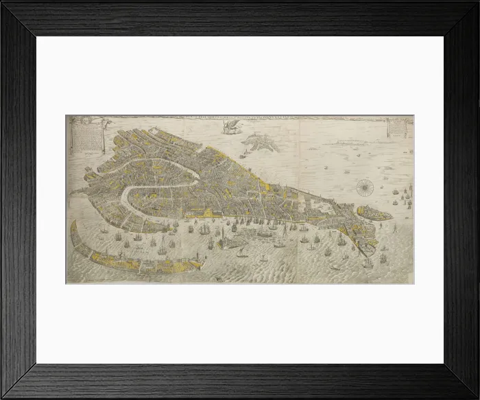 Framed Print : Vero e real disegno della inclita cita di Venetia. (Panorama of Venice), 1676. Creator: Scolari Framed Print : Vero e real disegno della inclita cita di Venetia. (Panorama of Venice), 1676. Creator: Scolari