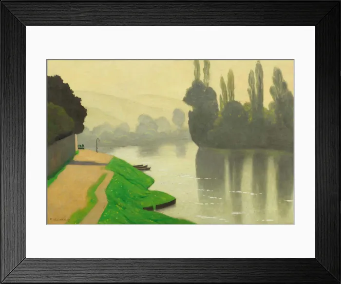 Framed Print : Morning Mist at Andelys, 1917. Creator: Vallotton, Felix Edouard (1865-1925) Framed Print : Morning Mist at Andelys, 1917. Creator: Vallotton, Felix Edouard (1865-1925)