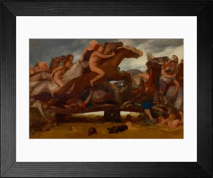 Framed Print : The battle on the bridge, 1889. Creator: Bocklin, Arnold (1827-1901) Framed Print : The battle on the bridge, 1889. Creator: Bocklin, Arnold (1827-1901)