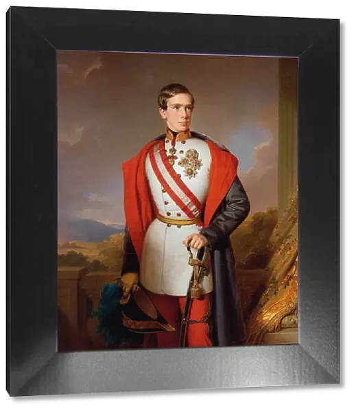 Portrait of Emperor Franz Joseph I of Austria, 1849. Creator: Einsle, Anton (1801-1871)