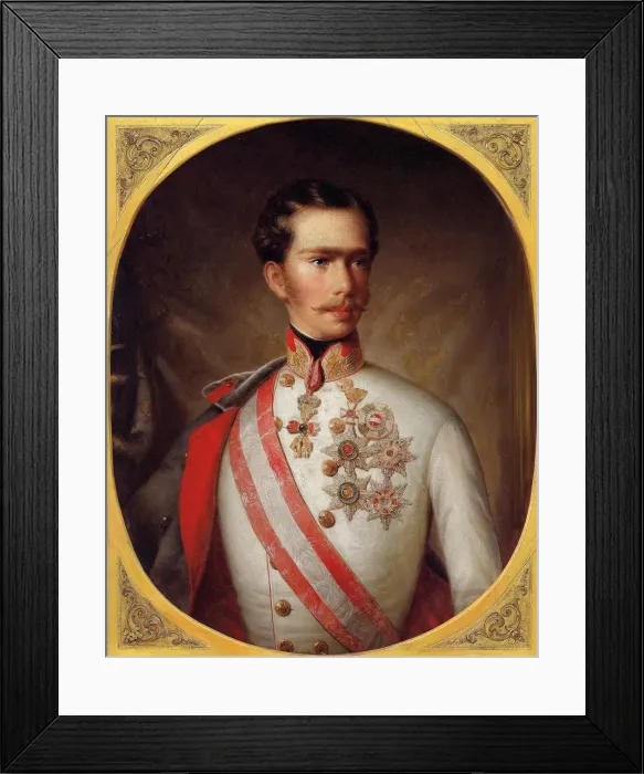 Framed Print : Portrait of Emperor Franz Joseph I of Austria, ca 1854. Creator: Anonymous Framed Print : Portrait of Emperor Franz Joseph I of Austria, ca 1854. Creator: Anonymous