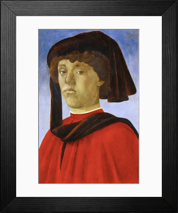 Framed Print : Portrait of a Young Man, ca 1470. Creator: Botticelli, Sandro (1445-1510) Framed Print : Portrait of a Young Man, ca 1470. Creator: Botticelli, Sandro (1445-1510)