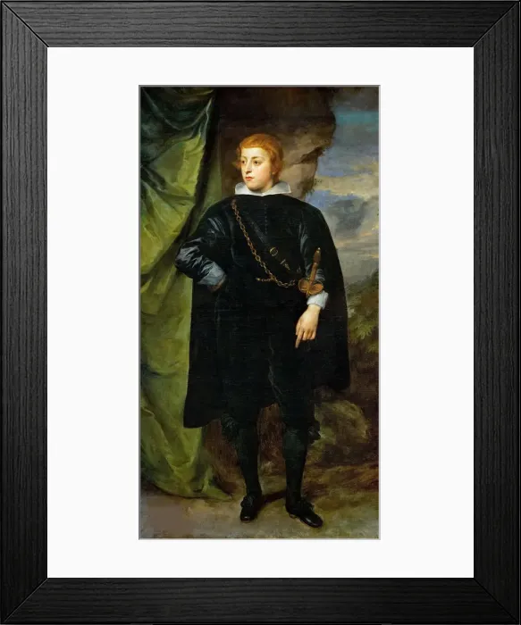 Framed Print : Carlo Emanuele d Este, Marchese di Borgomanero (1622-1695), c. 1635. Creator: Dyck Framed Print : Carlo Emanuele d Este, Marchese di Borgomanero (1622-1695), c. 1635. Creator: Dyck