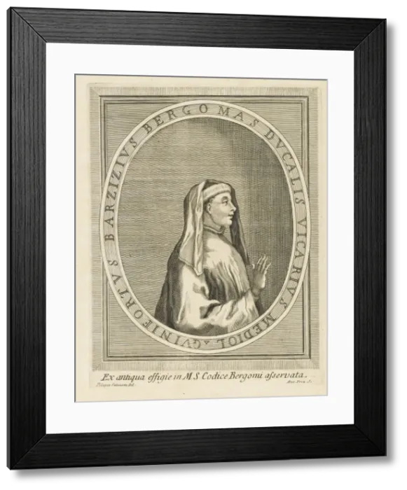 Framed Print : Portrait of Gasparinus de Bergamo, 1716-1717. Creator: Anonymous Framed Print : Portrait of Gasparinus de Bergamo, 1716-1717. Creator: Anonymous