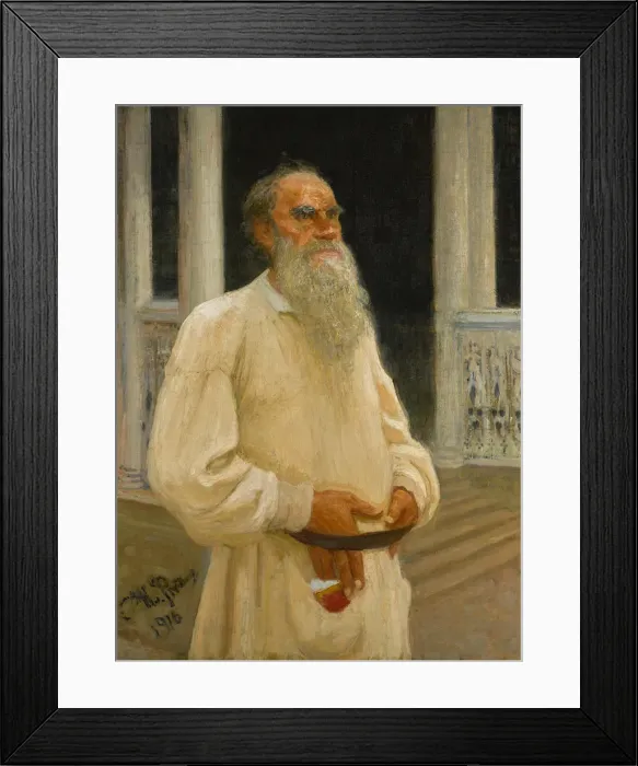 Framed Print : Portrait of the author Count Lev Nikolayevich Tolstoy (1828-1910), 1916. Creator: Repin Framed Print : Portrait of the author Count Lev Nikolayevich Tolstoy (1828-1910), 1916. Creator: Repin