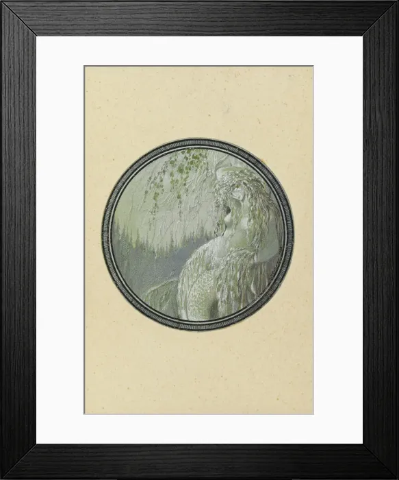 Framed Print : Rusalka. Illustration to the poem Ruslan and Lyudmila by A. Pushkin, 1921-1926. Creator: Chekhonin Framed Print : Rusalka. Illustration to the poem Ruslan and Lyudmila by A. Pushkin, 1921-1926. Creator: Chekhonin
