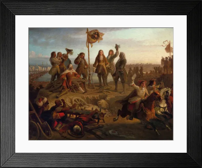 Framed Print : Prince Eugene sends a messenger to the Emperor, informing him of his victory …, ca 1860 Framed Print : Prince Eugene sends a messenger to the Emperor, informing him of his victory …, ca 1860