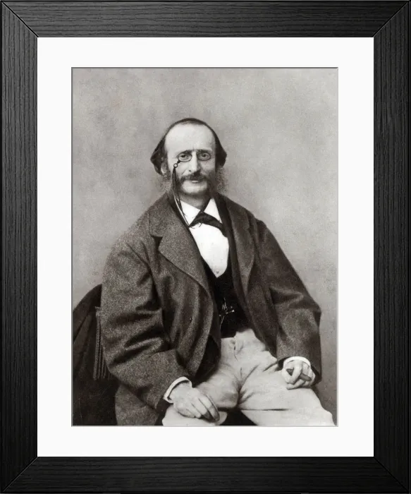 Framed Print : Portrait of Jacques Offenbach (1819-1880), ca 1865. Creator: Anonymous Framed Print : Portrait of Jacques Offenbach (1819-1880), ca 1865. Creator: Anonymous