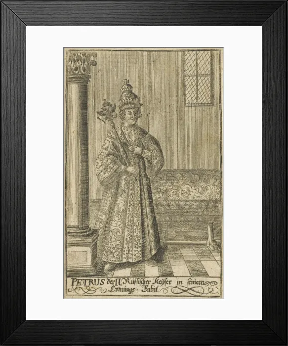 Framed Print : Portrait of the Tsar Peter II of Russia (1715-1730), ca 1730. Creator: Anonymous Framed Print : Portrait of the Tsar Peter II of Russia (1715-1730), ca 1730. Creator: Anonymous