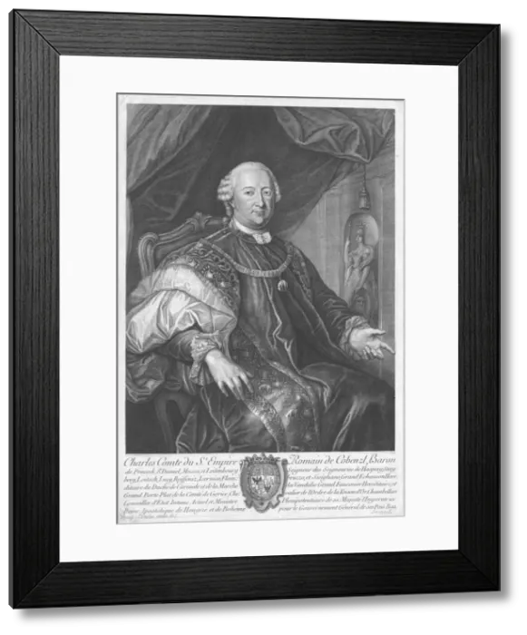 Framed Print : Portrait of Johann Karl Philipp Graf von Cobenzl (1712-1770). Creator: Anonymous Framed Print : Portrait of Johann Karl Philipp Graf von Cobenzl (1712-1770). Creator: Anonymous