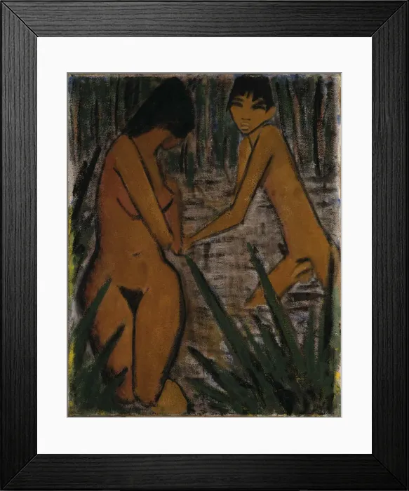 Framed Print : Bathers, c. 1920. Creator: Mueller, Otto (1874-1930) Framed Print : Bathers, c. 1920. Creator: Mueller, Otto (1874-1930)