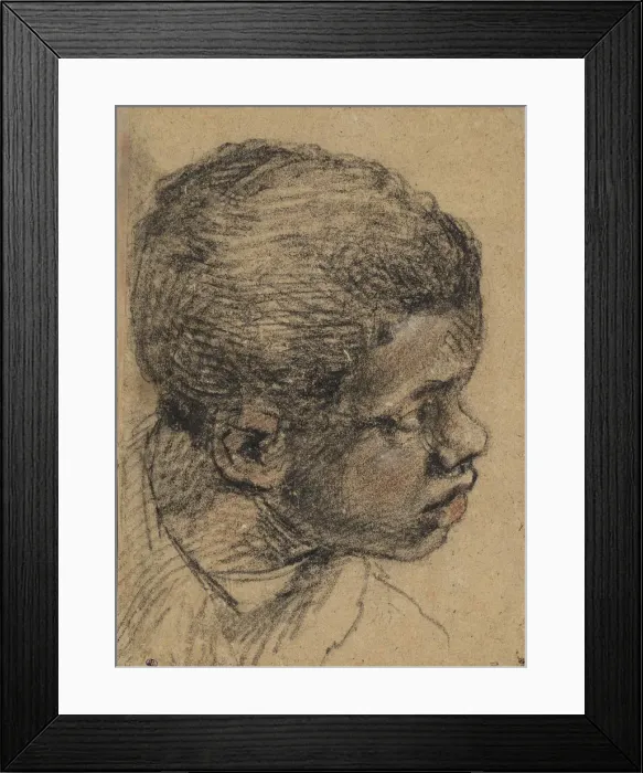 Framed Print : Head of a black boy, 16th century. Creator: Veronese, Paolo (1528-1588) Framed Print : Head of a black boy, 16th century. Creator: Veronese, Paolo (1528-1588)
