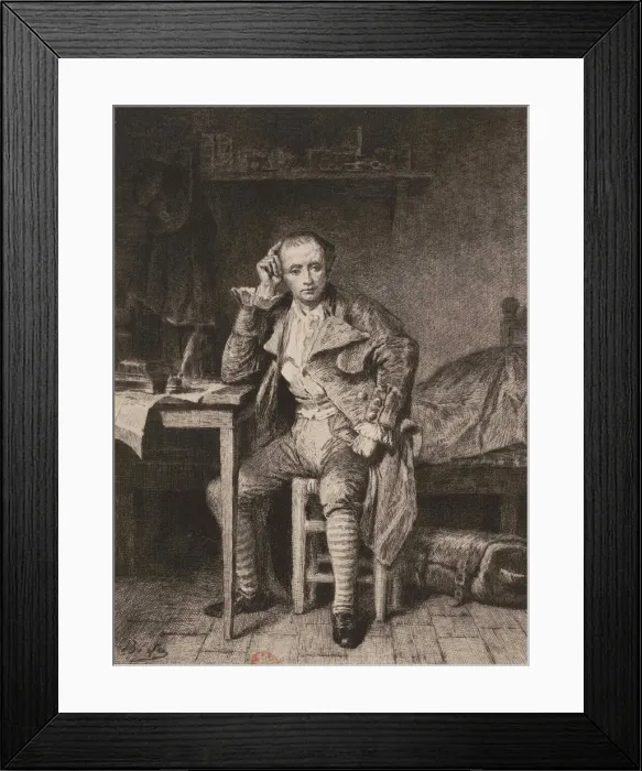 Framed Print : Andre Chenier at the Prison Saint-Lazare. Creator: Anonymous Framed Print : Andre Chenier at the Prison Saint-Lazare. Creator: Anonymous