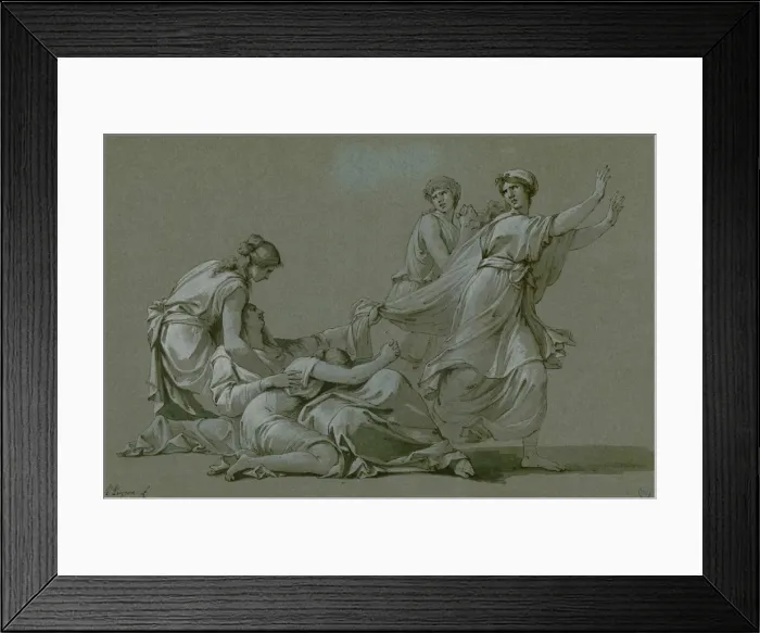Framed Print : The young men and maidens of Athens to be offered as sacrificial victims to Minotaur, ca 1778 Framed Print : The young men and maidens of Athens to be offered as sacrificial victims to Minotaur, ca 1778