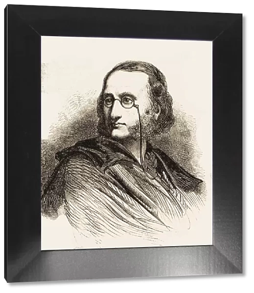 Portrait of Jacques Offenbach (1819-1880), 1860. Creator: Dore, Gustave (1832-1883)