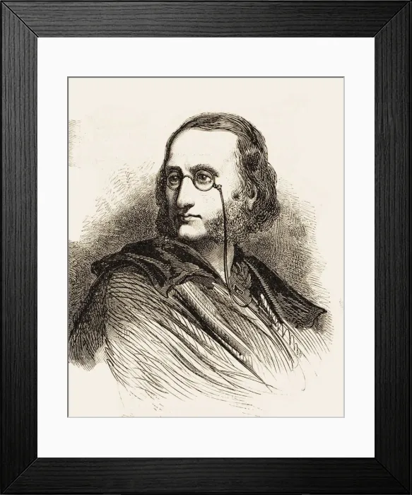 Framed Print : Portrait of Jacques Offenbach (1819-1880), 1860. Creator: Dore, Gustave (1832-1883) Framed Print : Portrait of Jacques Offenbach (1819-1880), 1860. Creator: Dore, Gustave (1832-1883)