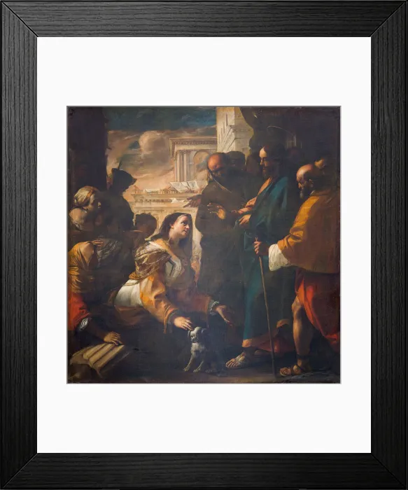 Framed Print : Christ and the Woman from Canaan, 1646-1647. Creator: Preti, Mattia (1613-1699) Framed Print : Christ and the Woman from Canaan, 1646-1647. Creator: Preti, Mattia (1613-1699)