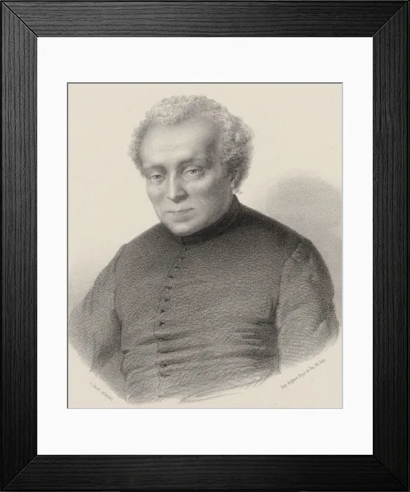 Framed Print : Portrait of the composer Louis Lambillotte (1797-1855). Creator: Jacott, Jean Julien (1812-1894) Framed Print : Portrait of the composer Louis Lambillotte (1797-1855). Creator: Jacott, Jean Julien (1812-1894)