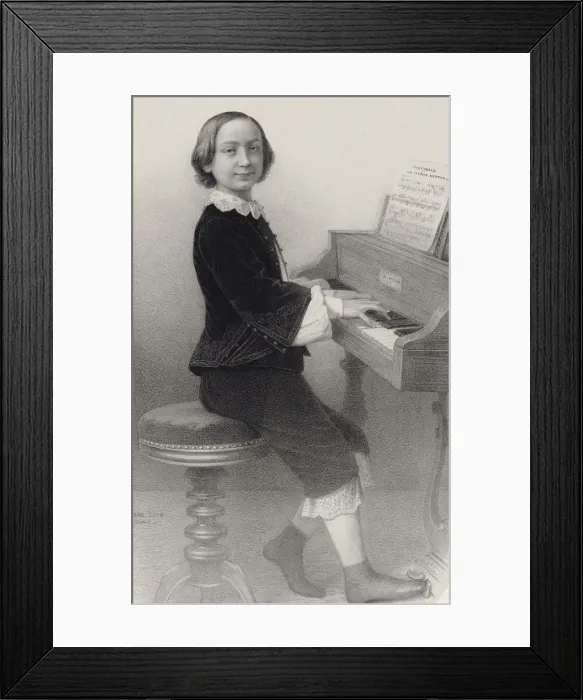 Framed Print : Portrait of the violinist and composer Henri Ketten (1848-1883). Creator: Desmaisons