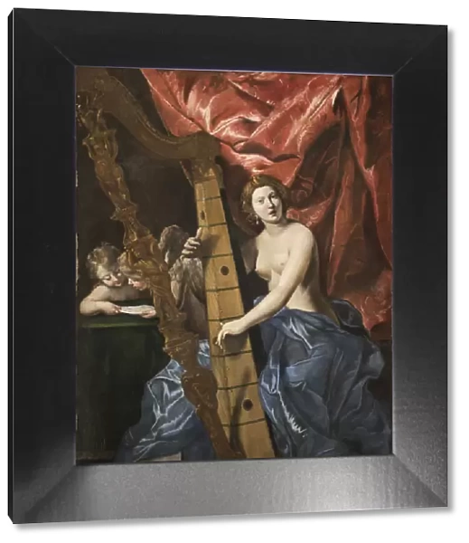 Venus playing the harp, c. 1630. Creator: Lanfranco, Giovanni (1582-1647)