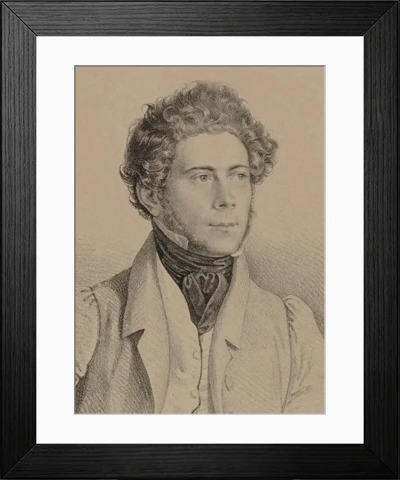 Framed Print : Portrait of the Composer Joseph Lanner (1801-1843), 1830. Creator: Anonymous Framed Print : Portrait of the Composer Joseph Lanner (1801-1843), 1830. Creator: Anonymous