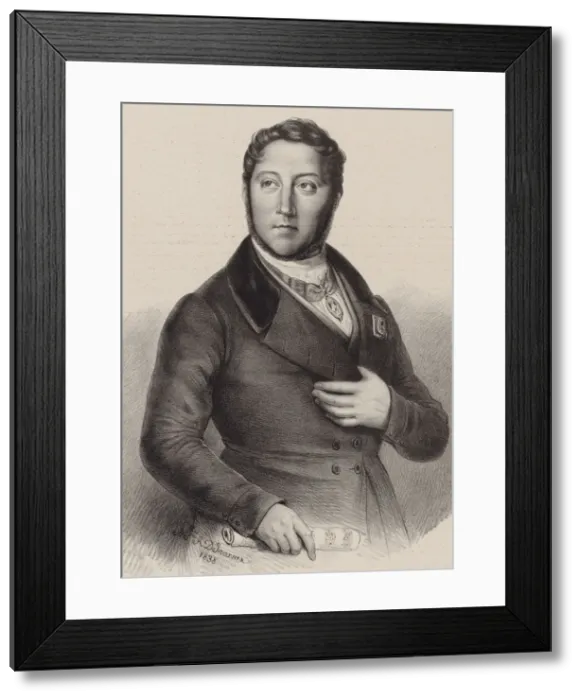 Framed Print : Portrait of the composer Gioachino Antonio Rossini (1792-1868), 1838. Creator: Dupré Framed Print : Portrait of the composer Gioachino Antonio Rossini (1792-1868), 1838. Creator: Dupré