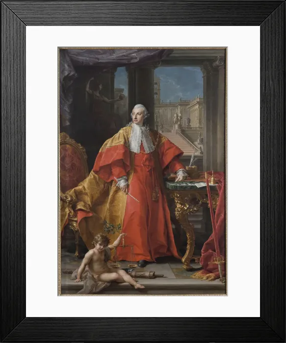 Framed Print : Portrait of Abbondio Rezzonico, 1766. Creator: Batoni, Pompeo Girolamo (1708-1787) Framed Print : Portrait of Abbondio Rezzonico, 1766. Creator: Batoni, Pompeo Girolamo (1708-1787)