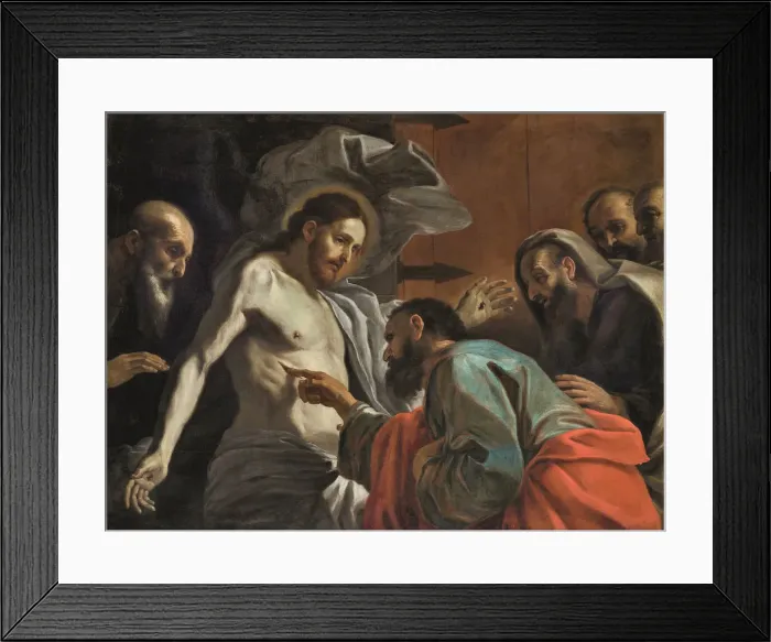 Framed Print : The Incredulity of Saint Thomas, ca 1675. Creator: Preti, Mattia (1613-1699) Framed Print : The Incredulity of Saint Thomas, ca 1675. Creator: Preti, Mattia (1613-1699)