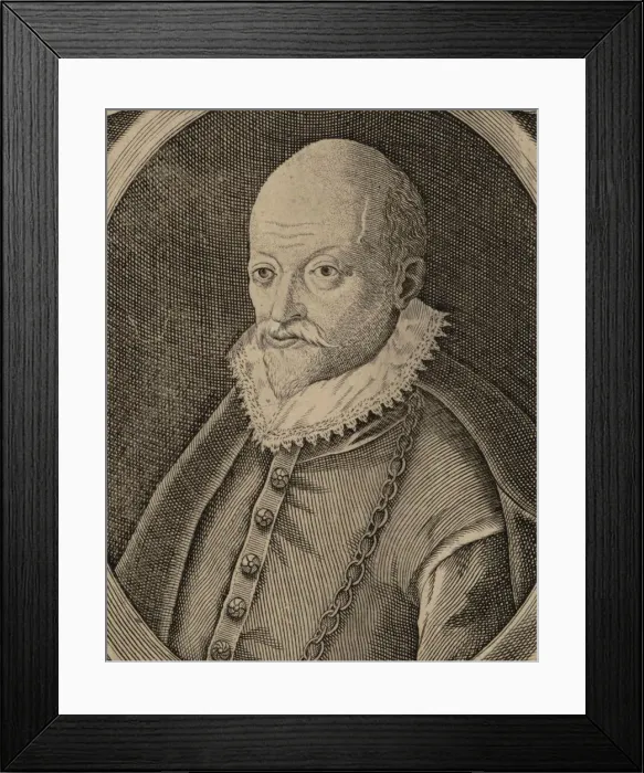 Framed Print : Portrait of the composer Roland de Lassus (1532-1594). Creator: Larmessin, Nicolas III de Framed Print : Portrait of the composer Roland de Lassus (1532-1594). Creator: Larmessin, Nicolas III de