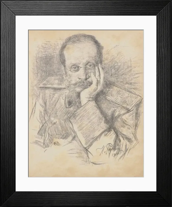 Framed Print : Portrait of the composer Cesar Antonovich Cui (1835-1918), 1900. Creator: Repin Framed Print : Portrait of the composer Cesar Antonovich Cui (1835-1918), 1900. Creator: Repin