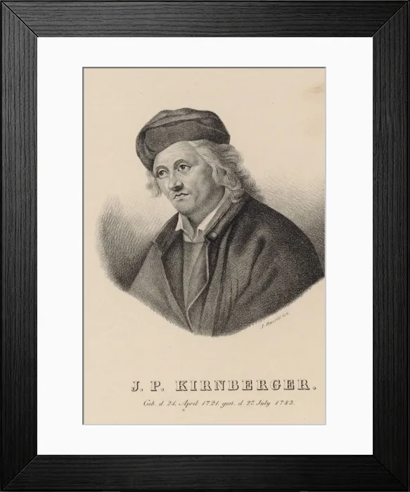 Framed Print : Portrait of the Composer Johann Philipp Kirnberger (1721-1783). Creator: Hatzfeld Framed Print : Portrait of the Composer Johann Philipp Kirnberger (1721-1783). Creator: Hatzfeld