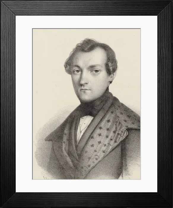 Framed Print : Portrait of the pianist and composer Antoine de Kontski (1817-1899). Creator: Cazes Framed Print : Portrait of the pianist and composer Antoine de Kontski (1817-1899). Creator: Cazes