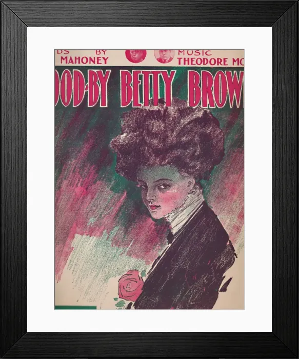 Framed Print : Goodby Betty Brown, 1910. Creator: Unknown Framed Print : Goodby Betty Brown, 1910. Creator: Unknown