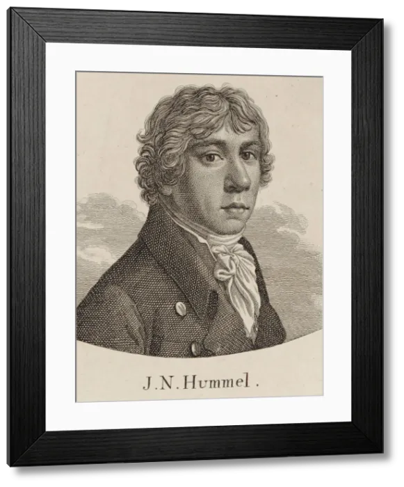 Framed Print : Portrait of Johann Nepomuk Hummel (1778-1837). Creator: Anonymous Framed Print : Portrait of Johann Nepomuk Hummel (1778-1837). Creator: Anonymous