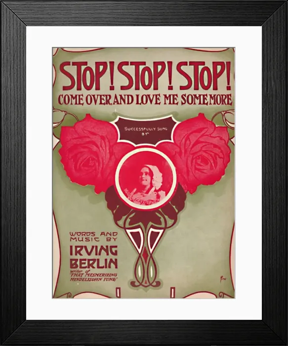 Framed Print : Stop! Stop! Stop! Come Over and Love Me Some More, 1910. Creator: Unknown Framed Print : Stop! Stop! Stop! Come Over and Love Me Some More, 1910. Creator: Unknown